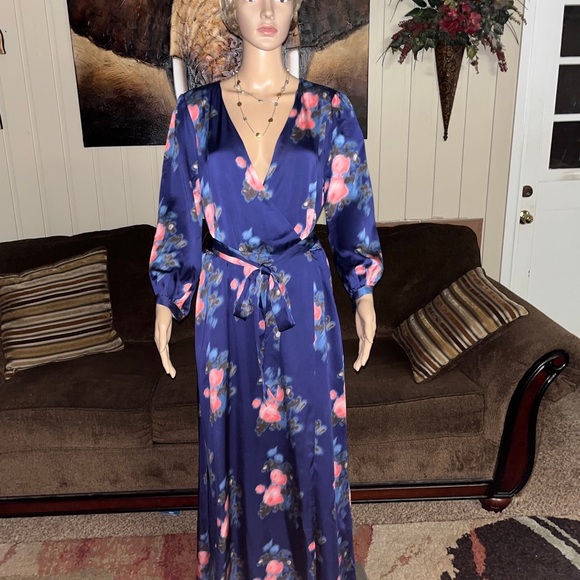 Peter Som • Size 12 • Silk • Purple • Pink/Blue Floral • Dress •